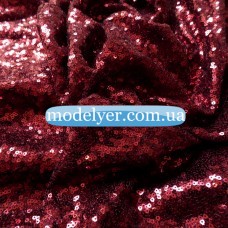 Ткань Пайеточная мелкая (бордо)